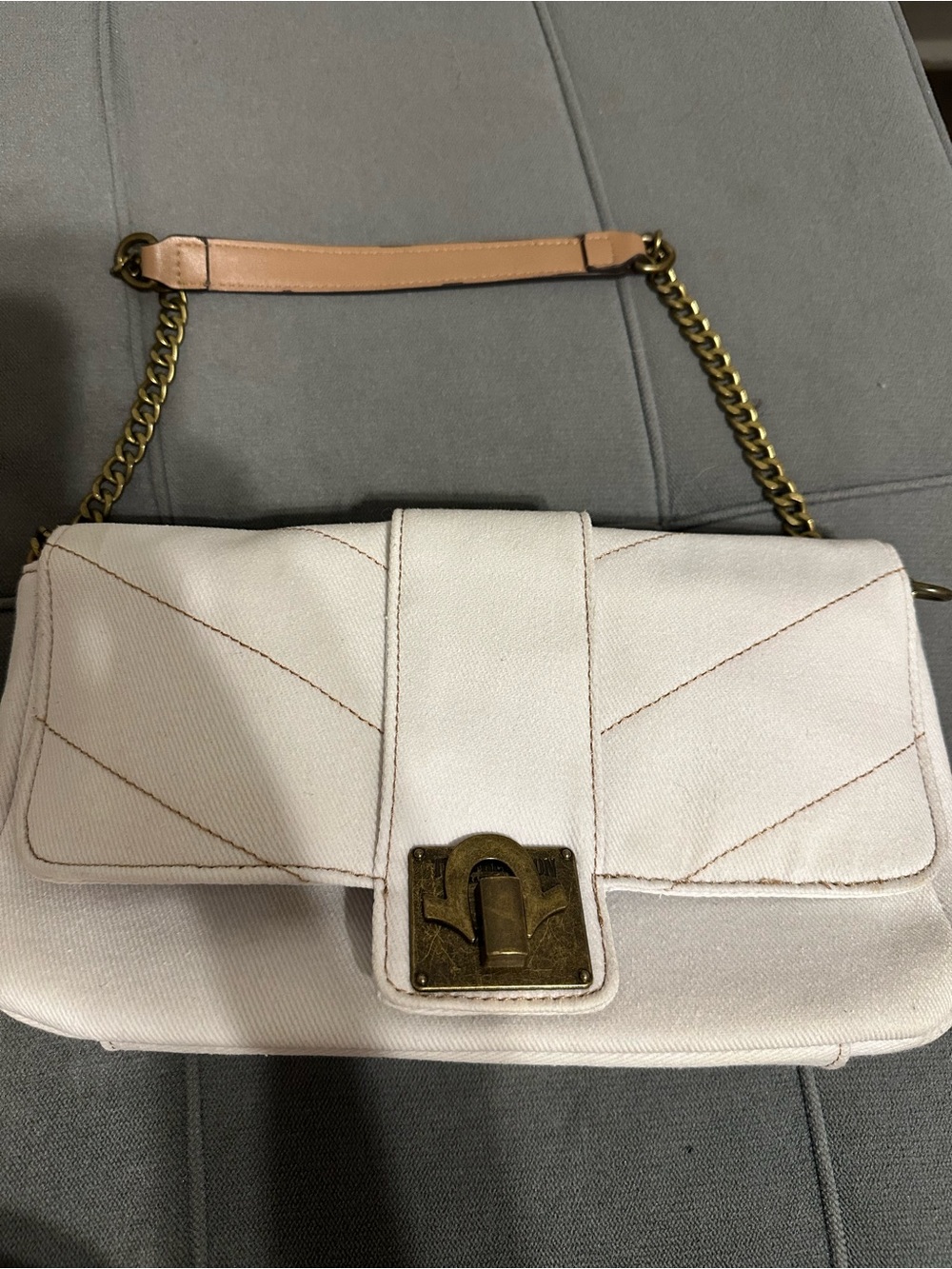 Cream Quilted Chain-Handle Shoulder Bag - True Religion